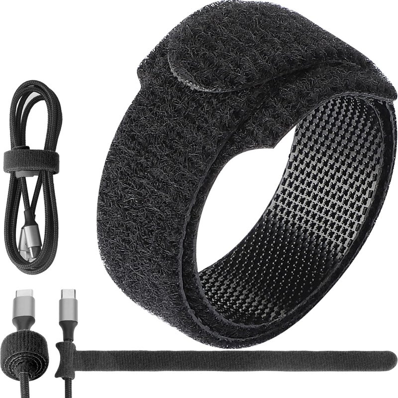 Pasow 50pcs Reusable Fastening Adjustable Cable Ties Wire Management (6 Inch, Black) - Image 2